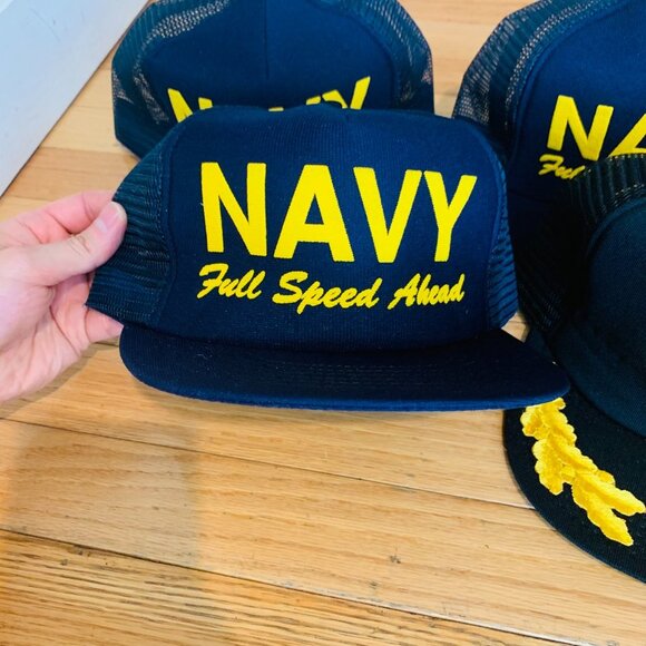 Lot of 3 Trucker NAVY Hats Caps and 1 NRA Hat - Picture 13 of 13
